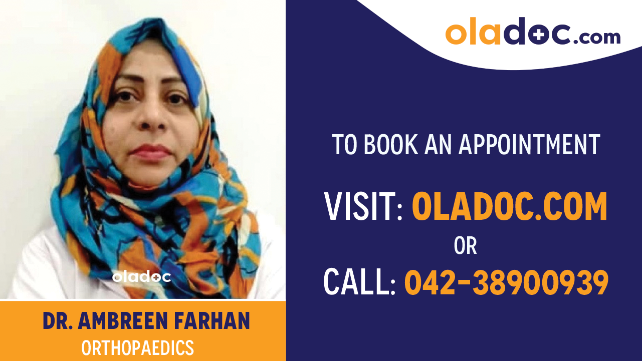Book appointment with Dr. Ambreen Farhan-best Orthopedic  Karachi